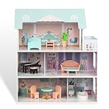 WOODENFUN Puppenhaus Möbelset Dekorieren Sie EIN Spielzeughaus aus Holz 12...