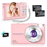 Digitalkamera Kompakte Fotokamera 44MP Kompakte Digitalkameras mit 1080P HD...