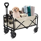 Bollerwagen faltbar Handwagen, Gartenwagen kompakt, 5KG Belastbar Faltbarer...