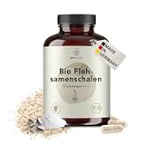 BIO Flohsamenschalen Kapseln hochdosiert, 2250 mg Tagesdosis, Kokospulver...