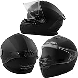 A-Pro Integralhelm Motorradhelm Rollerhelm Innensonnenblende Helm Matt...