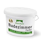 AlpenKalk® Atmungsaktive & Wischfeste Badezimmerfarbe - Kalkfarbe innen -...