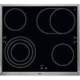 AEG HE604070XB Elektro-Kochfeld / 60 cm / Glasfarbe Schwarz / Ceran...