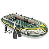 Intex Seahawk 3, 3-Person Inflatable Boat Set With Aluminum Oars and High...