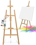 Artina Staffelei Holz Groß - FSC® Kiefernholz 150cm Holzstaffelei -...