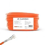 Clandras 20 Meter CAT.7 Netzwerkkabel LAN Kabel Verlegekabel PiMF AWG23...