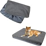 HJSSAA Bezüge für Hundebetten,Ersatz-Hundebettbezug aus Frottee und...