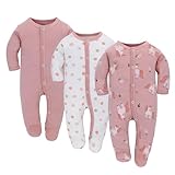 3PCS Baby Schlafstrampler Babychlafanzug Babyschlafsack Baumwolle mit...