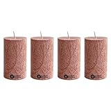 Kunstindustrien® Stumpenkerzen 4er-Set, Handgefertigt in Europa, Vegan –...