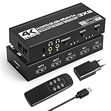 HDMI Matrix 3x2 - Tendak 4K@60Hz HDMI Switch Matrix 3 In 2 Out Umschalter +...