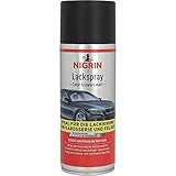 NIGRIN Lackspray, 400 ml, mattschwarzer Autolack, schützt Felgen und...