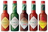 Tabasco Chili-Sauce 60ml - Set mit 5 Geschmacksrichtungen | Rot | Grün |...