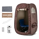 HOMASIS Dampfsauna tragbar, Heimsauna mit Dampfgenerator 3 Liter, Sauna...