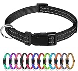 TagME Nylon Hundehalsband, Verstellbares Reflektierendes Hundehalsband mit...