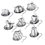 our fave 8 Stück Teesieb Wasserkocher Filter Teemaker Edelstahl Textur...