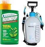 Roundup Unkrautfrei TOTAL Konzentrat - 500 ml | inklusive Drucksprühgerät...