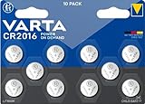 VARTA Power on Demand CR2016 Lithium Knopfzellen 3V, 10er Pack - smart,...