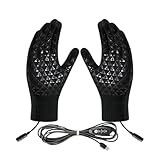 Hiemible Beheizte Handschuhe,Winter USB Heizhandschuhe Touchscreen | 3-Warm...