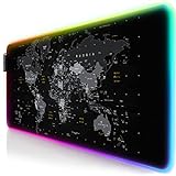 TITANWOLF - RGB Gaming Mauspad - LED Schreibtischunterlage - 800x300 mm -...