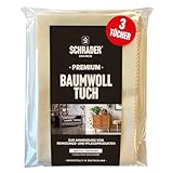 Schrader Premium Baumwolltuch - Poliertuch für alle Oberflächen, Möbel,...