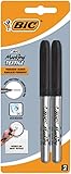 BIC Marking Textilmarker Ultra Fine, Permanent Marker in schwarz, 2er Pack,...