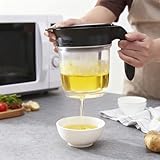 Fetttrennkanne für Soßen, Fett-Trennkanne für Bratensaft 1 L,...