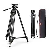 SMALLRIG Videostativ, 73-Zoll (186 cm) Heavy Duty Tripod Hochleistungs...