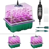 Qoolife Zimmergewächshaus Anzuchtkasten, 2 Stück Mini Gewächshaus...