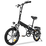 Finbike E-Bike Klappbar,16 Zoll Elektrofahrrad 7.8Ah Akku...