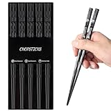 Kucensi 5-Paar Fiberglas Essstäbchen Spülmaschinenfeste,...