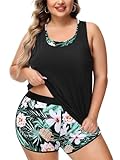 NIeyook 3-teiliger Tankini-Badeanzug für Damen, Übergröße, athletischer...