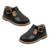 KOMBIUDA Schuhe Komfort Warm Britischer Stil Lauflernschuhe für Mädchen...