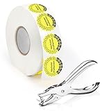 1000 Stück Prüfplaketten 30MM 1 Plakette Lochzange Rundloch 3MM Satz...