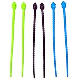 HAC24 6 Stück Silikonbänder Rouladenbinder Kabelbinder Silikon 17cm...