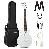 Enya Acoustic Electric Guitar Set - 35 Zoll Weiß Nova Go SP1 Akustik...