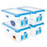 ATHLON TOOLS 4x 2L Frischhaltedosen-Set in Gastro-Qualität - 100%...