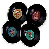 itenga 40x Bierdeckel Untersetzer Schallplatten Design Retro Tischdeko -...