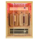 Dewello® Infrarotsauna Infrarotkabine SALTCOATS 135x105 1-2 Person...