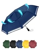 Chakipee Regenschirm Sturmfest Taschenschirm mit Reflexstreifen Umbrella...