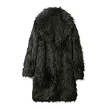 Fleecejacke Herren Warm, Pelz-Mantel Lang Cardigan Winterjacke Verdickt...