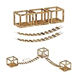 QLS Katzen Kletterwand Set mit 2 Brücken und 3 Liegen aus Holz...