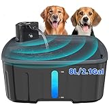 Kittyspout Trinkbrunnen für Hunde Kabellos, 8L/ 270 oz Grosse...