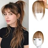 Pony-Haarverlängerung zum Anklippen, 100% Echthaar, für Damen, Haarteile...