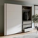 Forte Schach & MATT 2 weißer Kleiderschrank 220, moderner...