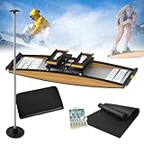 Skimaschine Übung Indoor Ski Simulator mit Stöcken und Matten 3D...