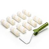 Colorus Farbroller Set 10 cm inkl. Bügel – 10x Farbwalze klein für...