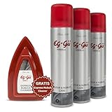 eg-gü 3x Imprägnierspray Wildleder Farblos + Wildleder Bürste -...