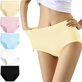 YouShow Unterhosen Damen 5er Pack Baumwolle Hohe Taille Unterwäsche Slip...