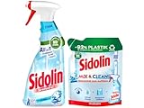 Sidolin Streifenfrei Cristal Glasreiniger (500 ml) + Sidolin Mix & Clean...