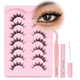 Veleasha Wimpern Set Manga-Wimpern Spitzige Wimpern C-Curl-Wimpern mit...